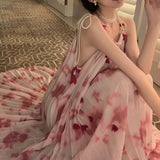 肩ひも柄ワンピース