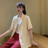 【7色展開】半袖シングルジャケット