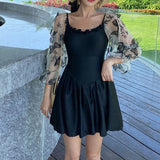 バタフライスリーブワンピーススイムウェア