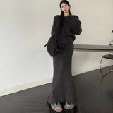 モヘアニットスカートセットアップ