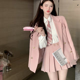 ジャケット+プリーツスカートセットアップ【単品販売】