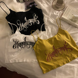 カップ付きロゴキャミソール