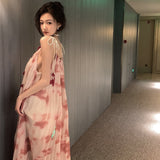 肩ひも柄ワンピース