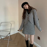 千鳥格子ミニスカート