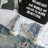 ハイカットマーブルスニーカー