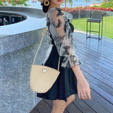 バタフライスリーブワンピーススイムウェア