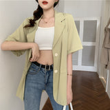 【7色展開】半袖シングルジャケット