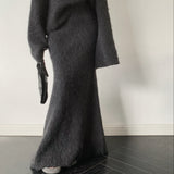 モヘアニットスカートセットアップ