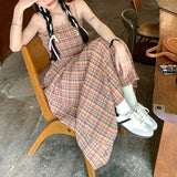 チェックベアワンピース