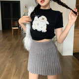 アニマルショートニット