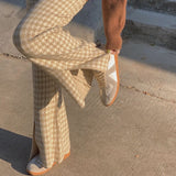 千鳥柄ニットパンツ