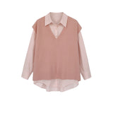 淡色ニットベストセット