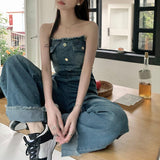 デニムオールインワン