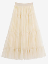 チュールティアードスカート