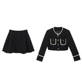 バイカラーショートジャケットセットアップ