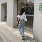 スリットハイウエストルーズデニム