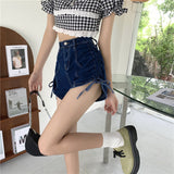 サイドドロストショートデニム