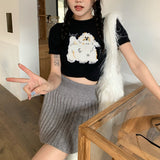 アニマルショートニット