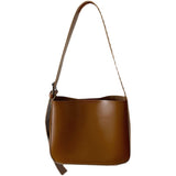 フェイクレザーバケットバッグ