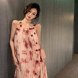 肩ひも柄ワンピース