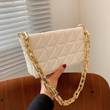 ゴールドチェーンスクエアバッグ