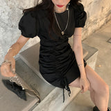 パフスリーブタイトワンピース