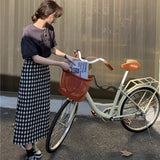 モノトーンチェックスカート