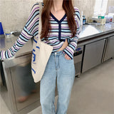 マルチボーダーカーディガン