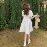 スクエアネックパフスリミニワンピース