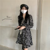 フリル小花柄ワンピース