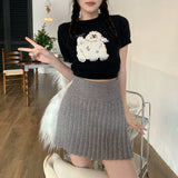 アニマルショートニット