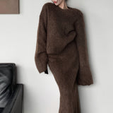 モヘアニットスカートセットアップ