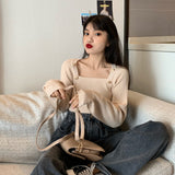 ゴードルボタンスクエアニット