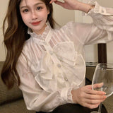 リボンシアーブラウス