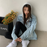 フード付きデニムジャケット