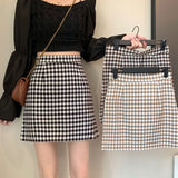 ギンガムチェックAラインスカート