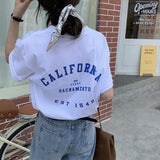 Californiaバックレター半袖Tシャツ
