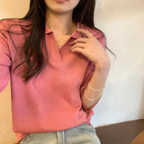 ポロ襟サマーニット