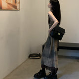 マーブル柄キャミワンピース