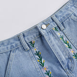 刺繍デニムスカート