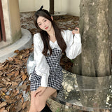 モノトーンチェックワンピース