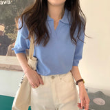 ポロ襟サマーニット