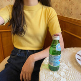 モックネックカラーTシャツ