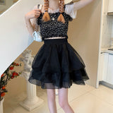 オーガンジーフレアスカート