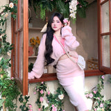 ポイント刺繍ニットアップ