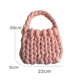 【8色展開】もこもこ手編みハンドバッグ