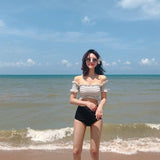 シャーリング水着 2点セット