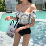 シャーリング水着 2点セット