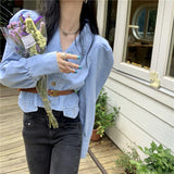 ショートデニムトップス/ジャケット