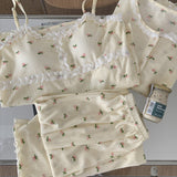 3点セット小花柄ルームウェア